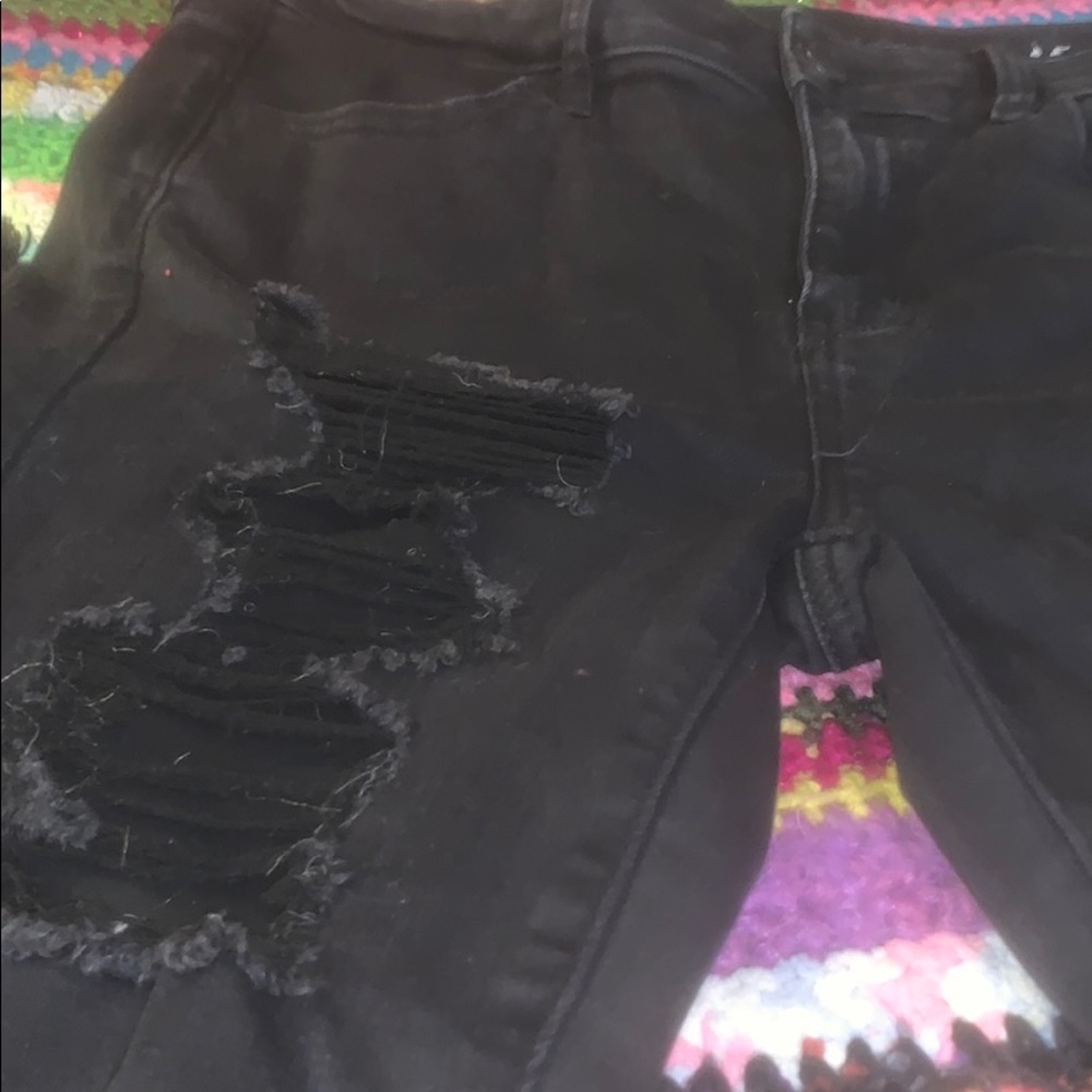 American Eagle Ripped Black Jeans